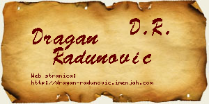Dragan Radunović vizit kartica